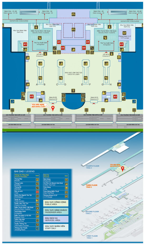 內排T2機場示意圖-3樓