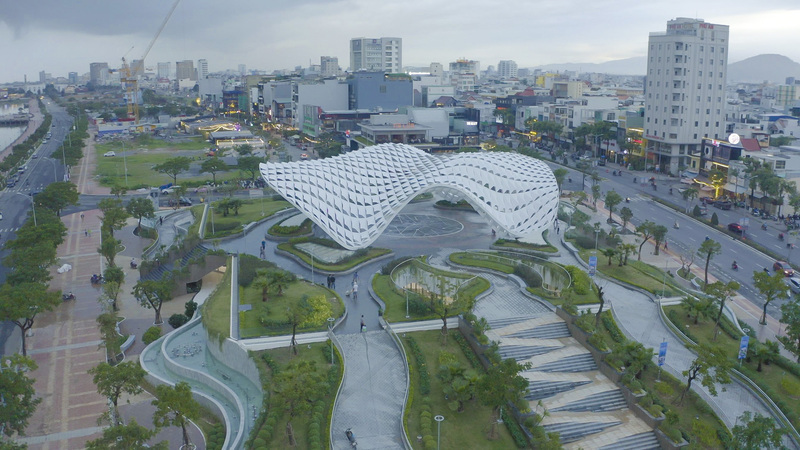 Apec公園是峴港頗具名氣的藝術建築