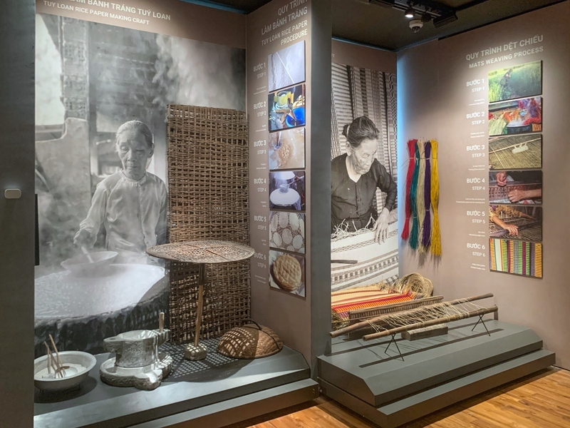 傳統手工藝村的展區展示了峴港地方文化的發展特色