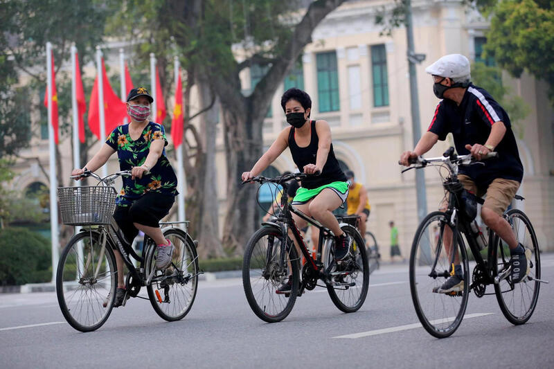 自行車是河內最受國內外遊客青睞的交通方式之一