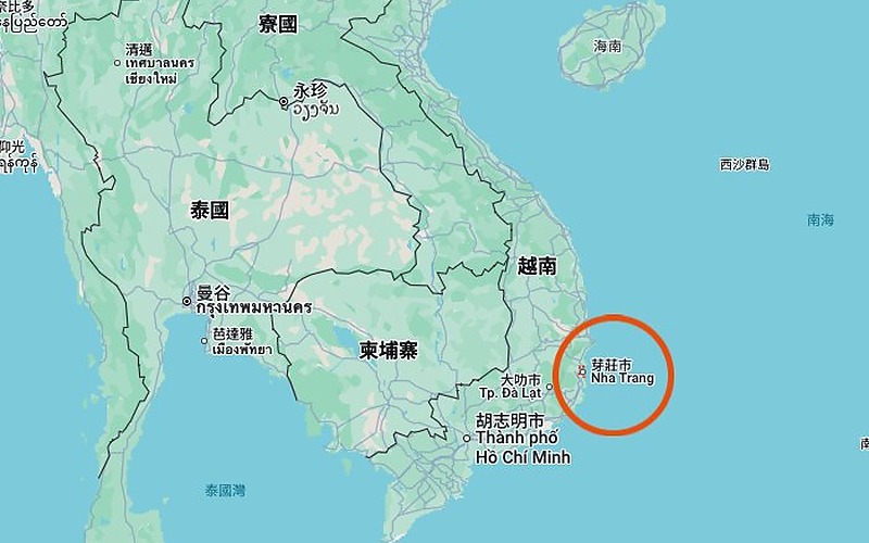 置圖越南芽莊自由行台港澳前往芽莊地理位置圖
