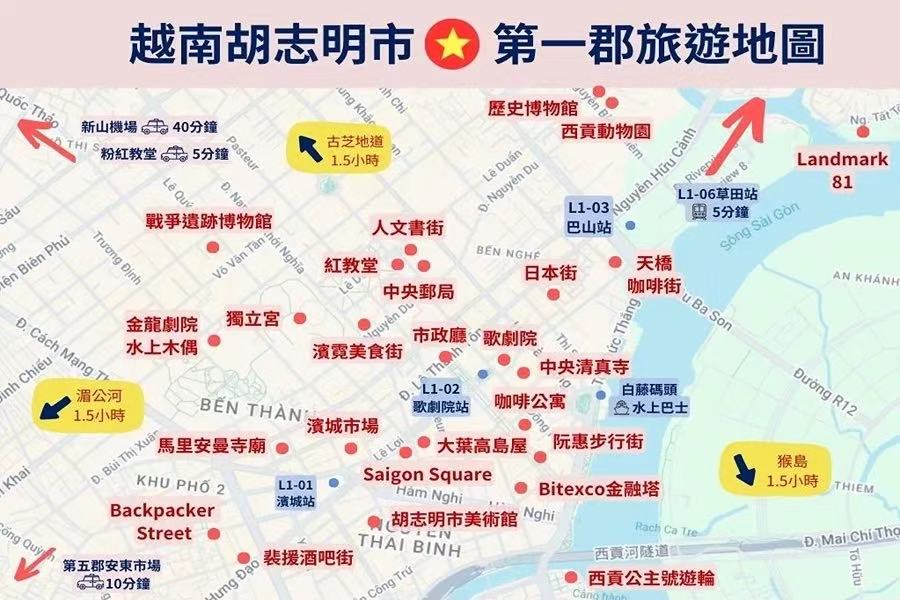 從第一郡前往機場和其他景點